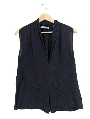VINCE ärmellose Bluse Damen Bluse Gr. DE 38 schwarz Casual-Look