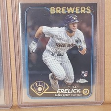 Sal Frelick 2024 Topps Chrome Update Rookie Debut Card Milwaukee Brewers