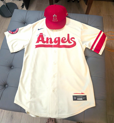Authentic Shohei Ohtani Nike City Connect Angels Jersey with New Era Angels Cap