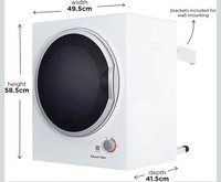 Russell Hobbs RH3VTD800 2.5kg Compact Vented Tumble Dryer White New Open Box