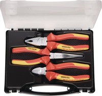 Zangen-Satz Inhalt 3-Teilig Vde Verchromt Kunststoffkoffer Tecwerk