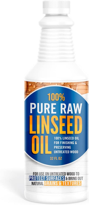 #ad 100% Pure Raw Linseed Oil for Wood Finishing Conditioner and Protection for In $100.33