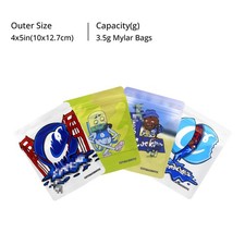 100PCS 3.5g Mylar Bags Stand Up Smell Proof Resealable Food Pouches Zip Bags