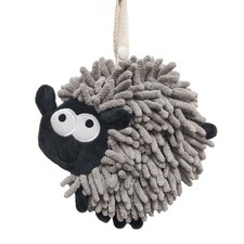 Funny Sheep Hand Towels for Bathroom Kitchen Decor Washcloths Grey