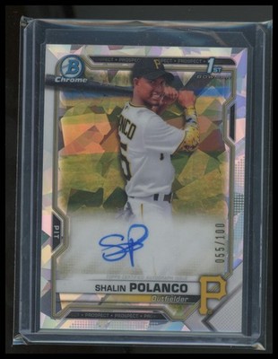 2021 Bowman Chrome Shalin Polanco #CPA-SP Auto Atomic Refractor /100