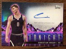 2023-24 Topps Midnight Christian Braun Auto Horizon Signature #HS-CB Nuggets