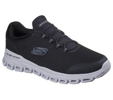Skechers Shoes Men Black Sport Slip On Comfort Wide Fit Glide Memory Foam 233016