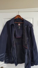 Victorinox Navy Blue Mountain Parka with Hide Away Hood  XL Cotton Nylon