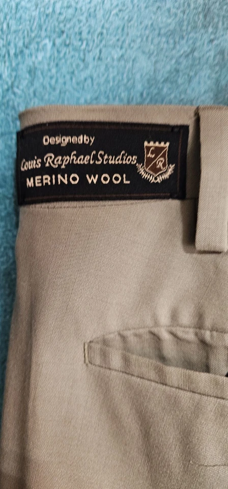 Pantalones de lana merino Louis Raphael para hombre talla 34 Foto 4 de 4