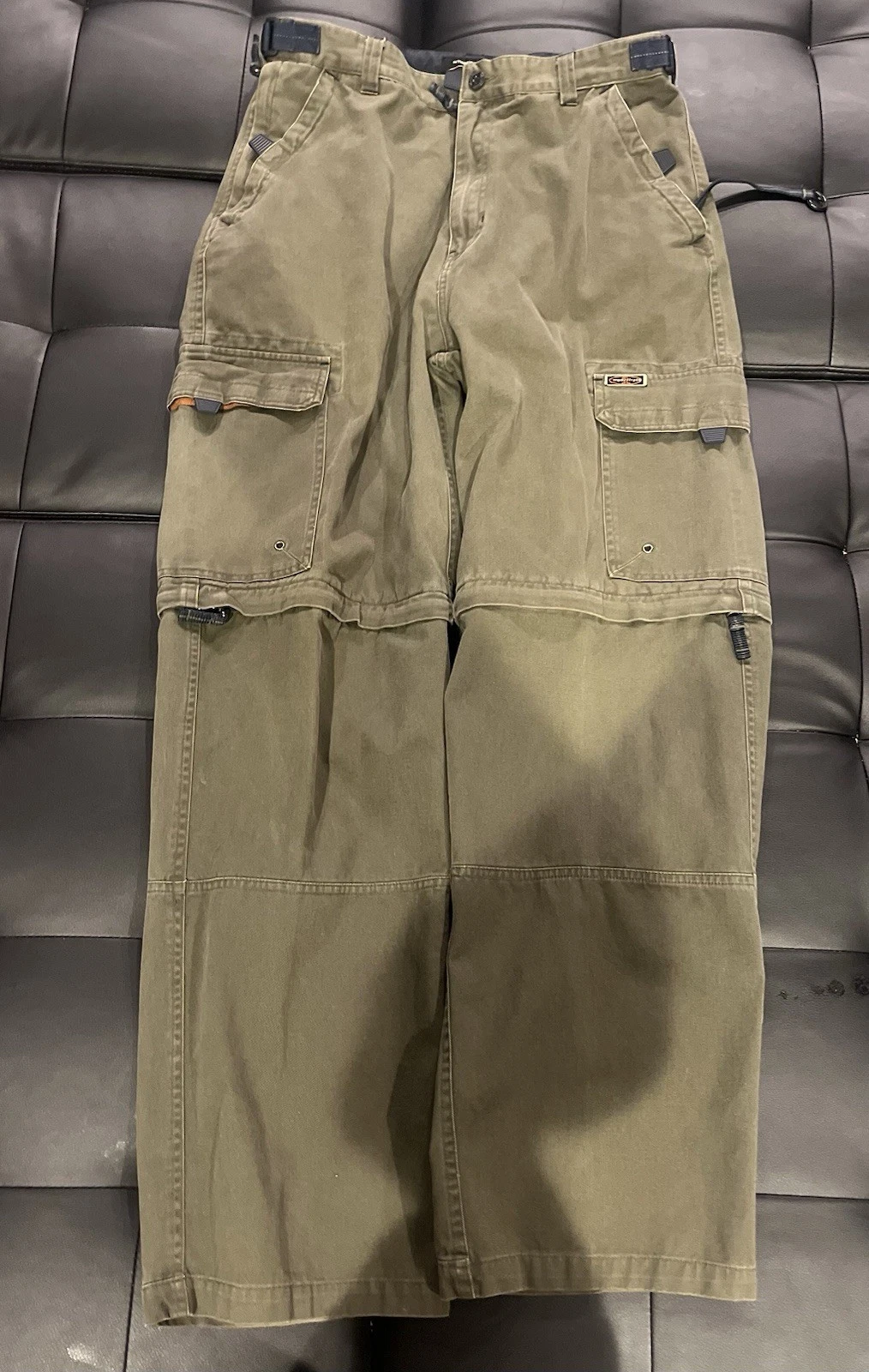 Vintage Y2K WearFirst Convertible Cargo Pants Mens Sz 32x32 Baggy Skater Grunge