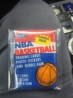 1986 Fleer Basketball Wax Pack -- Michael Jordan Rookie Visible on Top
