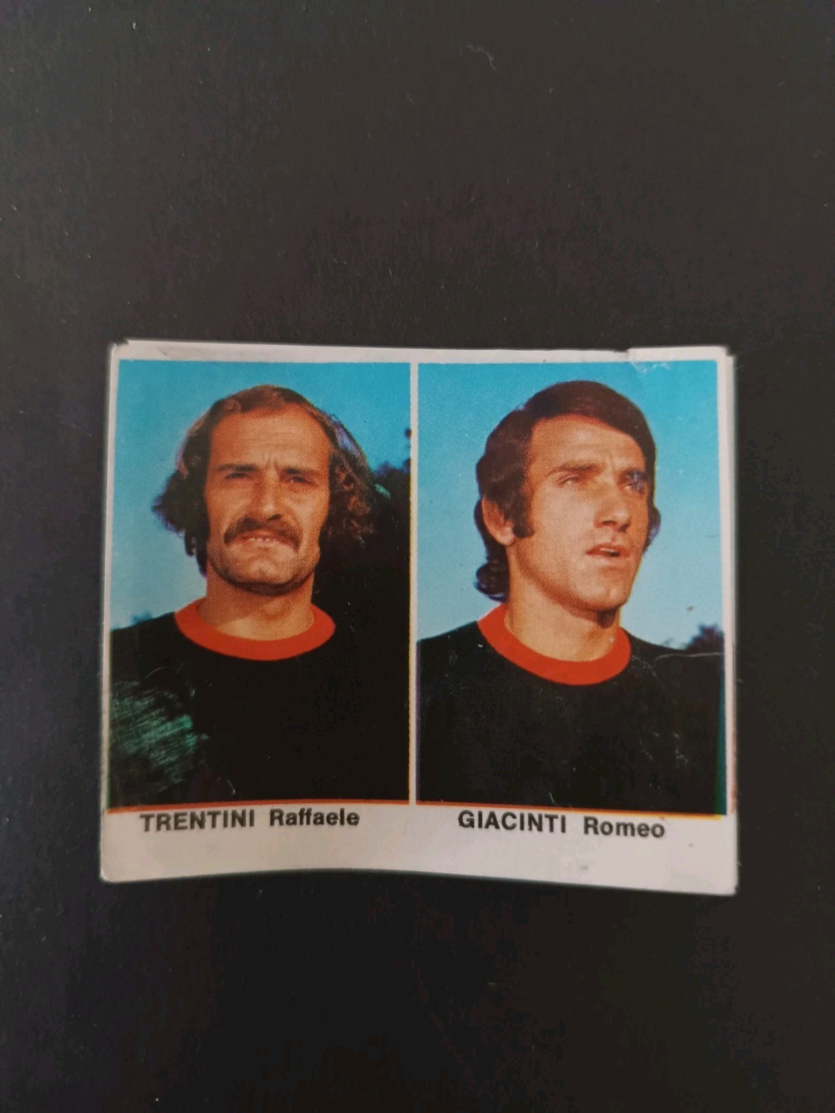 FIGURINA CALCIATORI EDISPORT 1972/1973 TRENTINI/GIACINTI FOGGIA N.7 RECUPERATA