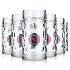 6x  Paulaner Bier Glas Bierseidel Bierhumpen 0,5l Krug !!!B-WARE!!! Kontur