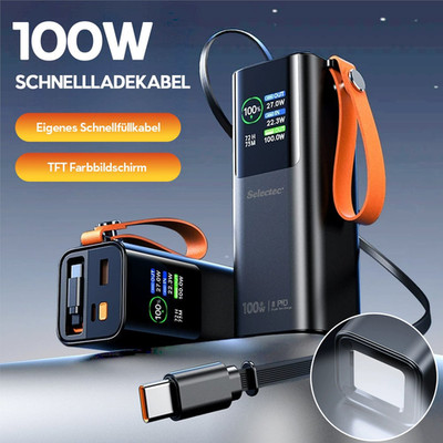Powerbank 1000000mAh 100W USB-C Externer Batterie Ladegerät für Laptop Handy Mac