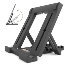 Portable Tablet Stand for Desk, Multi-Angle iPad Holder, Non-Slip Base, Folda...