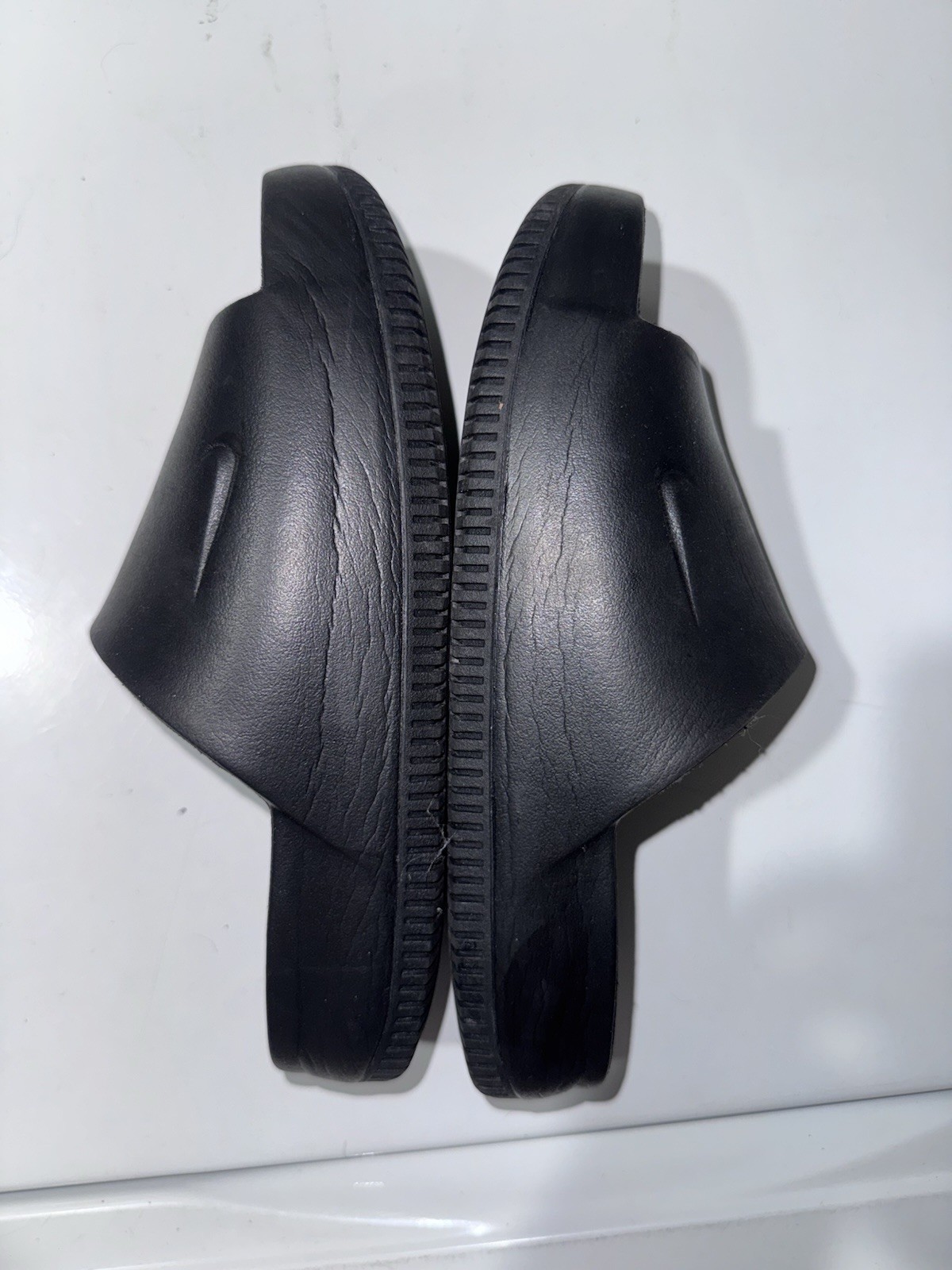 Nike Men's Black Slide Sandals US 7 Slip-On Open Toe Rubber Upper Logo