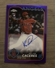 2024 Topps Chrome Purple Refractor 198/250 Kelvin Caceres #RA-KC Rookie Auto RC