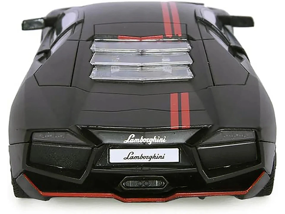 Lamborghini Reventon Matt Black with Red Stripes "Satin Paint" Series 1/24 Dieca - Image 4 of 4