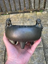 Chinese Antique Bronze Censer Burner 17th 18th Century Qing Dynasty Xuande Mark