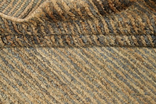 Contemporary Area Rug 5x8 Ft Handmade Striped Jute Carpet Solid Living Room Rug - Picture 15 of 19