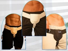 Inguinal Groin Hernia Belt for Men & Women with Removable Compression Pads