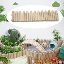 Wooden Bridge Pet Hamster Guinea Pig Rat Ladder Bendy Tunnel Hideout Toy Supply.