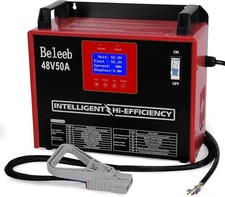 Beleeb 48V 50A Ładowarka akumulatorów do wózka widłowego Inteligentna ładowarka do kwasowo-ołowiowego LiFeP