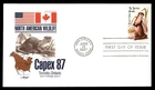 Mayfairstamps Canada FDC 1987 22 cents river otter USA franking artmaster First