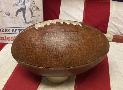 Vintage 1950s Ted Williams Leather Official Football w/Laces Sears