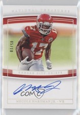 2019 Panini National Treasures Holo Silver 5/10 Mecole Hardman Jr Auto 4f5