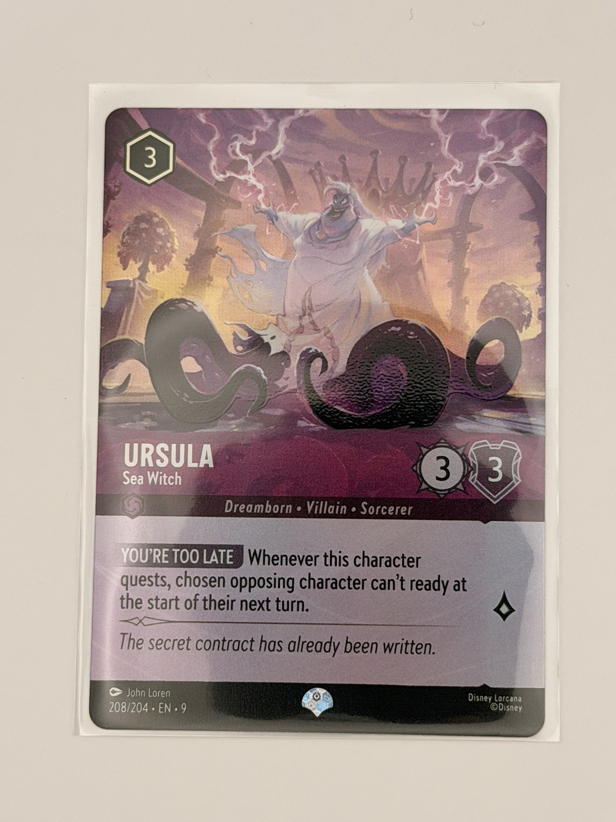 Ursula - Sea Witch 208/204 Epic Holofoil Fabled NM Disney Lorcana