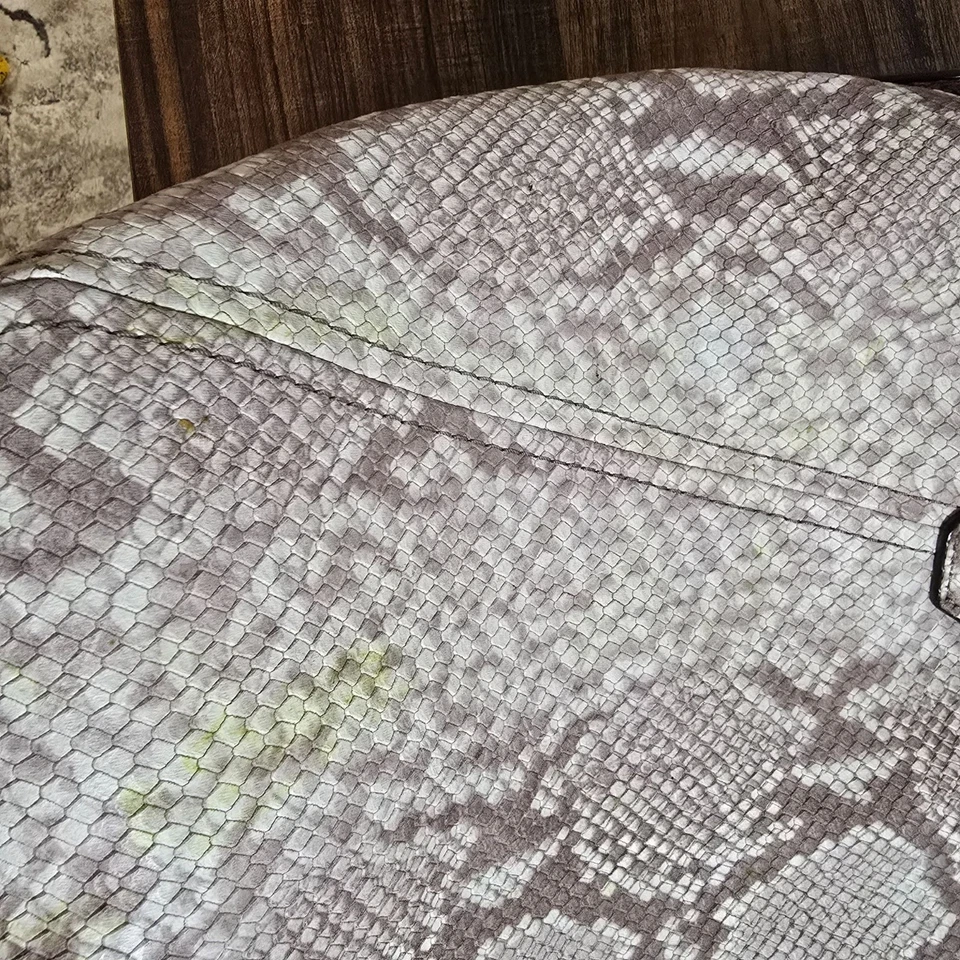 Michael Kors Snakeskin Tote Bag With Gold Hardware & Tassel Accent READ - Image 4 of 4