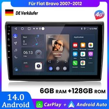Autoradio 6+128GB Carplay Android14 GPS Navi BT FM DAB+ per Fiat Bravo 2007-2012
