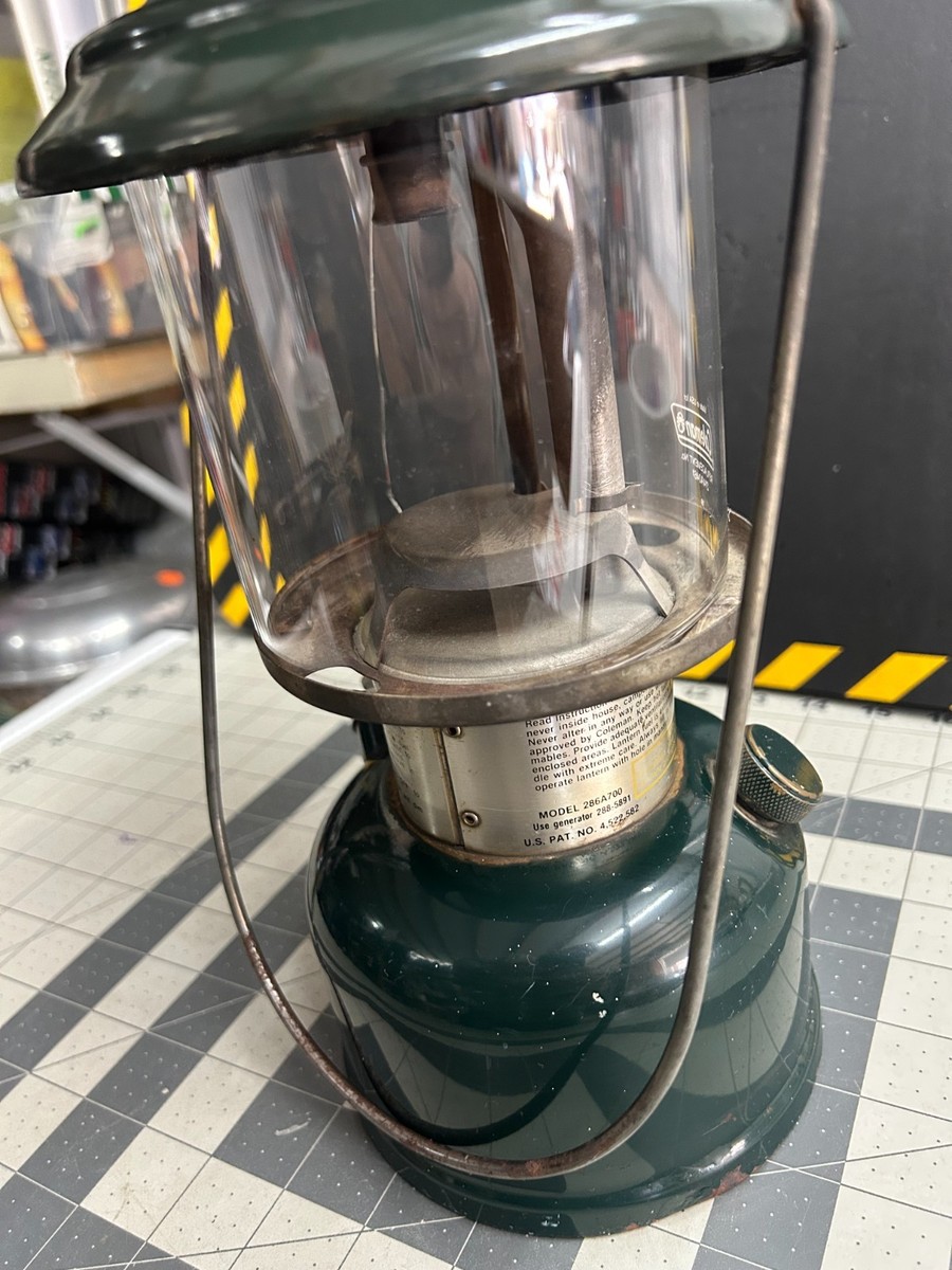 VINTAGE 12/87 Coleman Adjustable One Mantle 286A-700 Gas Lantern