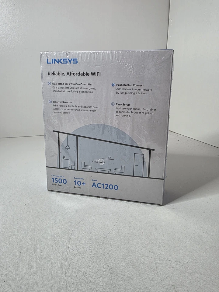 Linksys AC1200 1.2 Gbps Speed WiFi Router - E5400 - Image 3 of 4