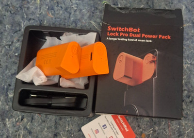 SwitchBot Lock Pro Dual Power Pack Rechargeable Smart Lock Battery Power Bank 
