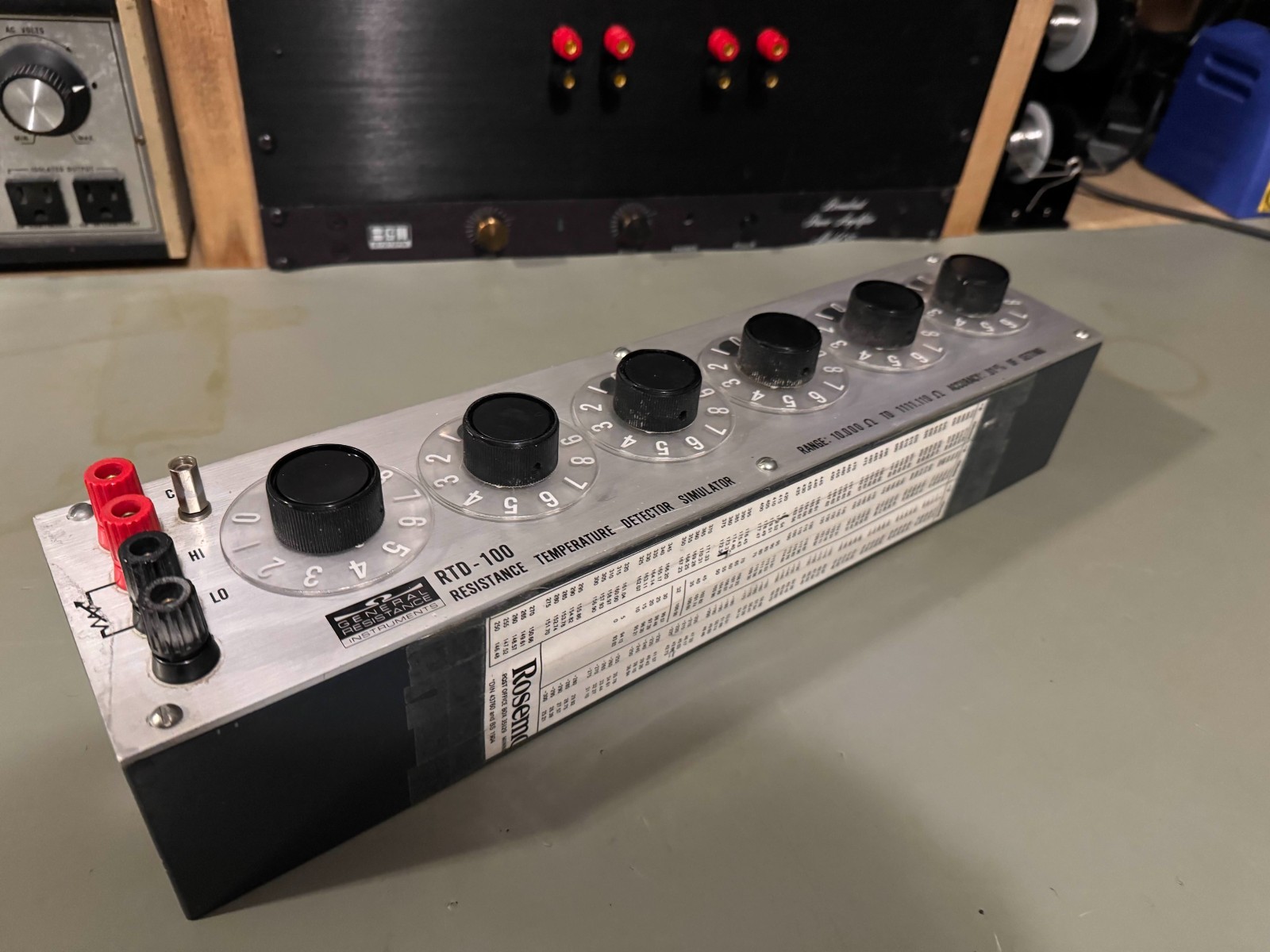 General Resistance RTD-100 Resistance Temperature Detector Measured