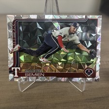 2025 Topps Series 2 - #383 Marcus Semien Diamante Foil Parallel - Texas Rangers