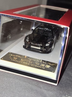 MC 1:64 Nissan GTR R35 Liberty Walk (LBWK) Black Chrome. Brand New