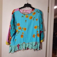 Nothing Matches Artsy Floral Boxy Top Blouse ...