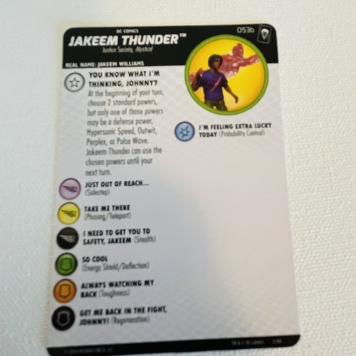 DC Heroclix Joker's Wild 053b Jakeem Thunder Super Rare Prime With Card - Picture 2 of 5