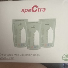 SpeCtra 90 Count Disposable Milk Collection Bags; 200 ml; NIB