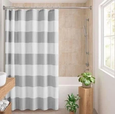 Urban Habitat Shower Curtains 70in x 72in Plus 12 Hook Set - Gray