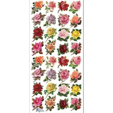 Violette Stickers - Mini Rose Flowers - Colorful Floral Sticker Sheet - Crafts