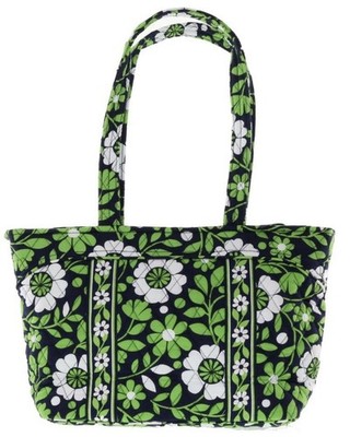 VERA BRADLEY  Lucky You  Mandy Tote Bag Retired Floral Zippered Purse Navy Green