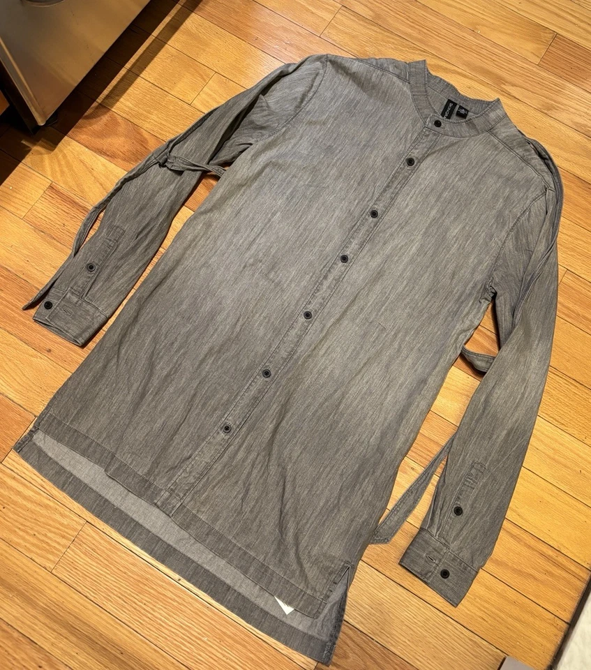 Skingraft 线束上衣衬衫灰色普通话领 M 码 — 第 2/4 张图片