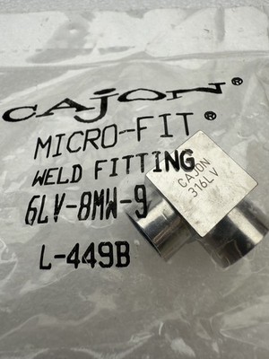 Swagelok CAJON 6LV-8MW-9, Micro Weld 90° Elbow, 1/2, SS MICRO-FIT