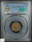 1897 Indian Head Copper Cent 1C PCGS MS 62 BN CAC