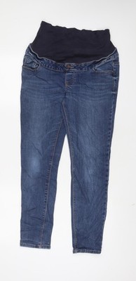 New Look Damen blau Baumwolle Skinny Jeans Größe 10 L28 normal geknöpft