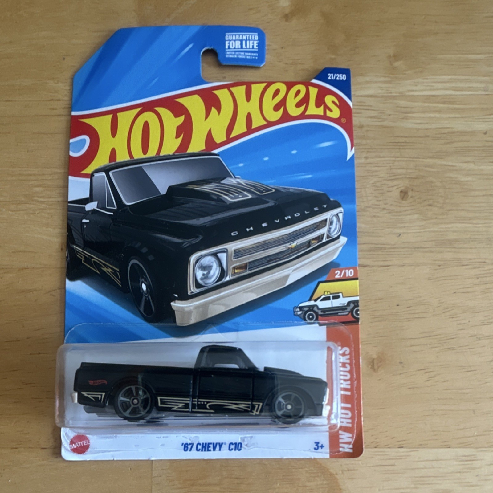 Hot Wheels 1967 Chevy C10 HW Hot Trucks 1:64 Diecast Pickup Truck Black
